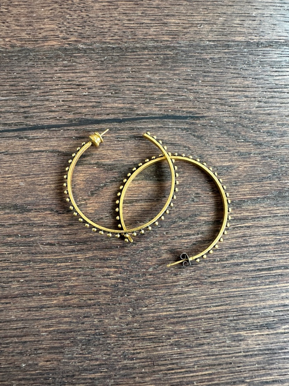 Julie Vos Gold Beaded Hoop Earrings